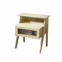 Bedside Storage Table Modern Design Nightstand sturdy Wood Legs for residents