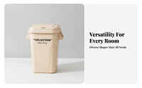 Lidded Trash Can with Lid | Wide Mouth Opening, Thickened Body, Garbage Bin with Lid, for Kitchen