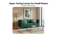 Modern Design 2-Seater Loveseat high-resilience Foam Sofa Couch Ergonomic Support Household Furniture Sturdy Frame for Apartment Dwellers, Small Business Owners, Living Room, Reception Area, Office, Bedroom