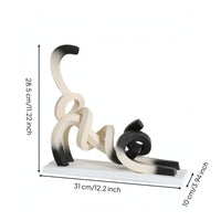 Abstract Cat Ornament Minimalist Cat Sculpture Modern Feline Sculpture for Art Lovers
