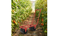 Wheeled Harvest Trolley Heavy-Duty Cart with Container Holders for Gardeners