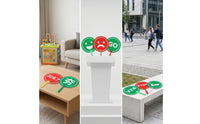 Visual Double-Sided Sign with Handle Lightweight Handheld Indicator Sign Yes No Paddle for Teachers