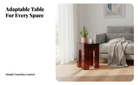 Wavy Pedestal Side Table Creative Sculptural Design Indoor Furniture for Renters