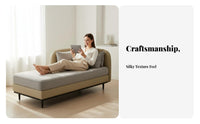 Light Luxury Chaise Longue Nordic Design Oversized Single-Person Couch Modern Minimalist Design Lounge Chair Comfortable for Apartment Dwellers, Hotel Operators, Homeowners, Bedroom, Reading Nook, Cream Ice, Balcony