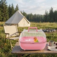 Portable Bird Enclosure for Birds, Portable Bird Carrier Handheld Box, Includes Outdoor Bird Cage for General Purpose Avian Transport