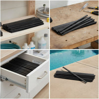 33 Pieces Pool Liner Locking Strips Resilient Components Waterproof for Above Ground Pools
