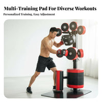 Multi-Target Boxing Stand Multifunctional Boxing Training Station Stable Base Adjustable Training Target for Fighters, Beginners, Home Gym, Workout