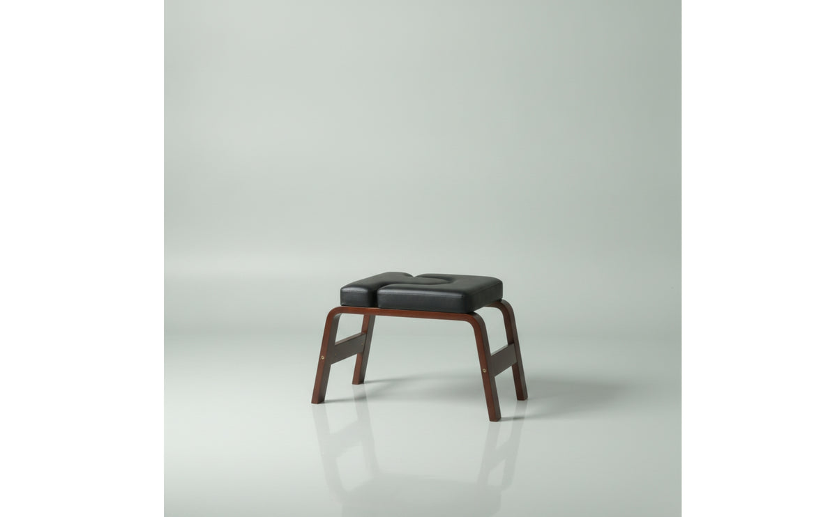 Postural Exercise Headstand Bench Wooden Headstand Bench with Cushion Supportive Inversion Stool for Yogis
