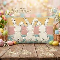 Easter Bunny Pillow Holiday Themed Bunny Pillow Cover Digital Print Easter Pillowcase for Party Planners, Homeowners, Living Room, Car, Bedroom