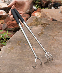 Telescopic Mushroom Picking Rake with Long Handle