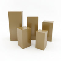 5 Pieces Cake Pedestal Stand Different Heights Dessert Display Stand Solid-Sided Event Decor for Wedding Reception