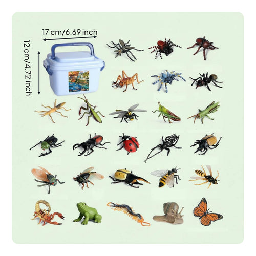 26 Pieces Solid Model Set Textured Surface Realistic Figurine Toy Figures for Kids