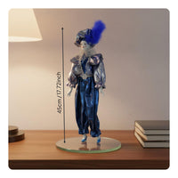 Pierrot Clown Doll Decorative Porcelain Clown Figurine Collectible