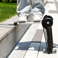 Folding Trolley Cart Compact Four Wheel Trolley Transport Gear Includes Ropes for Moving Luggage