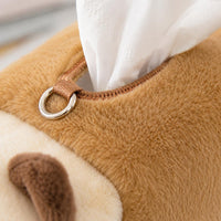 Soft Feline Tissue Holder Car Home Accessory Pull-Through for Desktop