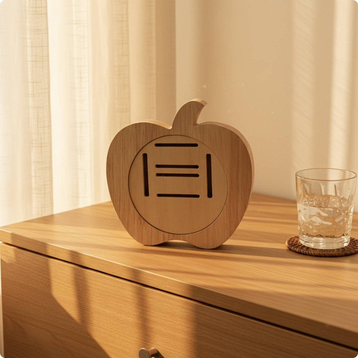 Apple Wall Rack Cutout Slots House Decoration
