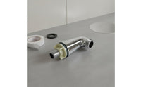 2 Pieces Angled Design Bathtub Faucet Mounting Legs Chrome Finish Faucet Bent Leg Adapter for Bathroom