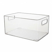 Stackable Clear Container Multi-Purpose Clear Plastic Tote Transparent View