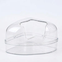 Transparent Hamster Sand Bath with Removable Lid, Dual Function Hamster Sand Bath and Hamster Bath Toilet for Golden Hamsters