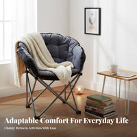 Padded Saucer Chair Comfortable Luxuriously Soft Saucer Chair Easy to Stow