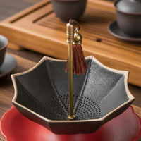 Ceramic Umbrella Tea Strainer Fine Mesh Holes Umbrella Tea Strainer Heat Resistant Drinkware