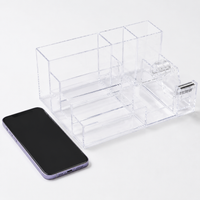 Drawer Desktop Storage, Name Card Holder, Semi-transparent Plastic Pen Holder, Office Worker, Office Supplies, Stationery, Storage Box