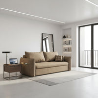 Multi-Functional Sofa Bed with Storage Space-Saving Design Convertible Loveseat Bed Minimalist Design Pull-out Sleeper Sofa for Small Apartment