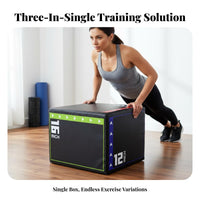 long-lasting Cover tri-functional Soft Plyo Box Fullphysique Conditioning tri-functional Foam Plyo Box Non-Slip Surface leap Trainer for fitness instructors, Gym-Goers, Beginners