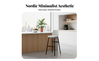 Bar Chair with Back Support Nordic Design Household Furniture Built-in Footrest