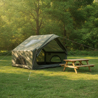 Quick Setup Inflatable Camping Tent with Skylight Breathable Inflatable Tent with Skylight Spacious Waterproof for Campers, Families, Glamping, Backyard