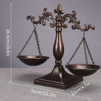 Decorative Balance of Justice Rustic Look Balance of Justice Sculpture Sturdy Decorative Scale for Lawyers, Study Room