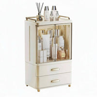 Clear Cosmetic Case with Drawers debrisproof cosmetic organizer Multi-Compartment