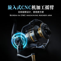 Bearking Waterproof All-Metal Spinning Fishing Reel