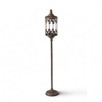 Candle Holder with Glass Lantern Rustic for Patio