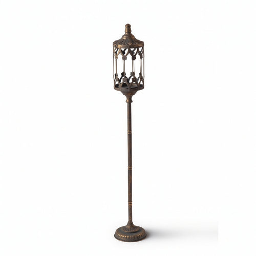 Candle Holder with Glass Lantern Rustic for Patio