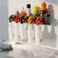 Wall Mount Spray Bottle Holder Space-Saving Design Spray Bottle Storage Rack Polishing Storage Shelf for Garage