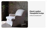 3-Seater Sofa Wabi-Sabi Aesthetic Couch Removable and Cleanable Cover Easy to Clean for Interior Designers, Families, Hotel