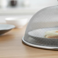 Stainless Steel Mesh Food Buffet Cover Handle Design Round Dining Table Cover Lightweight Mesh Food Dome for Buffet