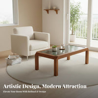 Vintage & look Low Table with Tiled Top Space-Saving low-height Coffee Table sturdy Construction Living Room Furnishing Easy Assembly for Apartment Dwellers, property owners, Interior Designers, Small areas, Lounge Area, Home Office, Bedroom