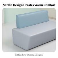 Nordic Design Square siderest Sofa Minimalist stylistic Multi-Seat Waiting Bench configurable assembly Reception Seating Business-Grade for Patients, Clients, tailoreders, medical office, Hospital, Lobby, Lounge
