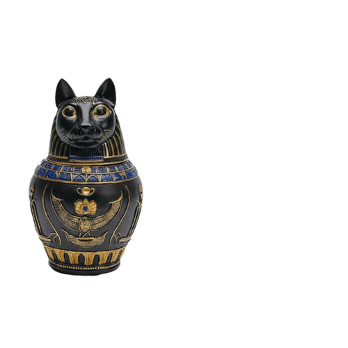 Bastet Cat Head Jar Collectible Bastet Canopic Jar Detailed Craftsmanship
