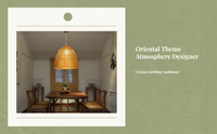 Bamboo rattan pendant for dining room