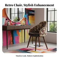 Upholstered Swivel Seat with Backrest Multifunctional for Dressing Room