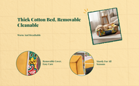 Cotton dog bed with removable cover