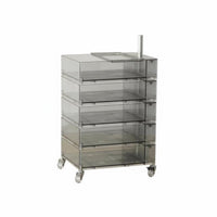 Rotating Tiered Cabinet Space-Saving Design Narrow Rolling Cart Multi-Purpose