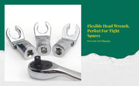 Universal Brake Line Wrench, Multi-Angle Open-End Tool, Automotive Repair, Quick Removal, precise Grip
