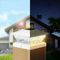 Solar Post Light Waterproof Post Cap Lantern Weather-Resistant for Courtyard