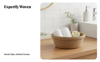 Hand-Braided Storage Bowl Handmade Organizing Bin Decorative for Office, Parents