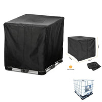 210D Oxford Cloth IBC Ton Bucket Cover 1000L Outdoor Water Tank Cover with Zipper and Lid, Waterproof, Dustproof, Heat Insulation