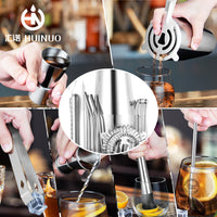 35-Piece Cocktail Bar Set with Shaker, Stainless Steel